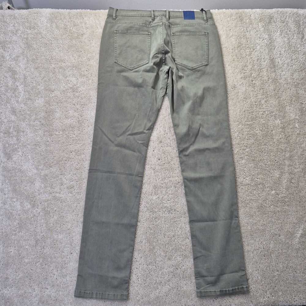 Mugsy Hydes Jeans Mens 36x36 Green Slim Straight Stretch Comfort Preppy Hipster - Picture 11 of 12